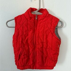 Vibrant Red Quilted Kids Vest